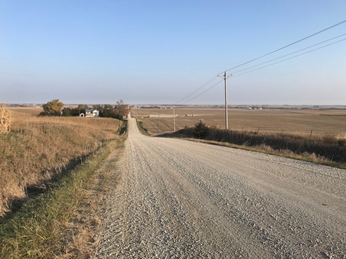 Iowa level roads road maintenance country gravel take enter definitely abandon ye stuck aka risk probably hope own also car