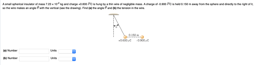 A small spherical insulator of mass