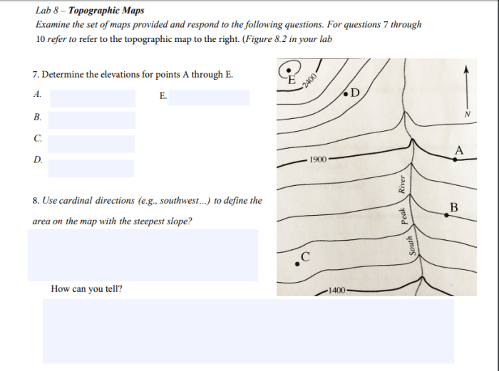 Independent practice topographic maps answer key