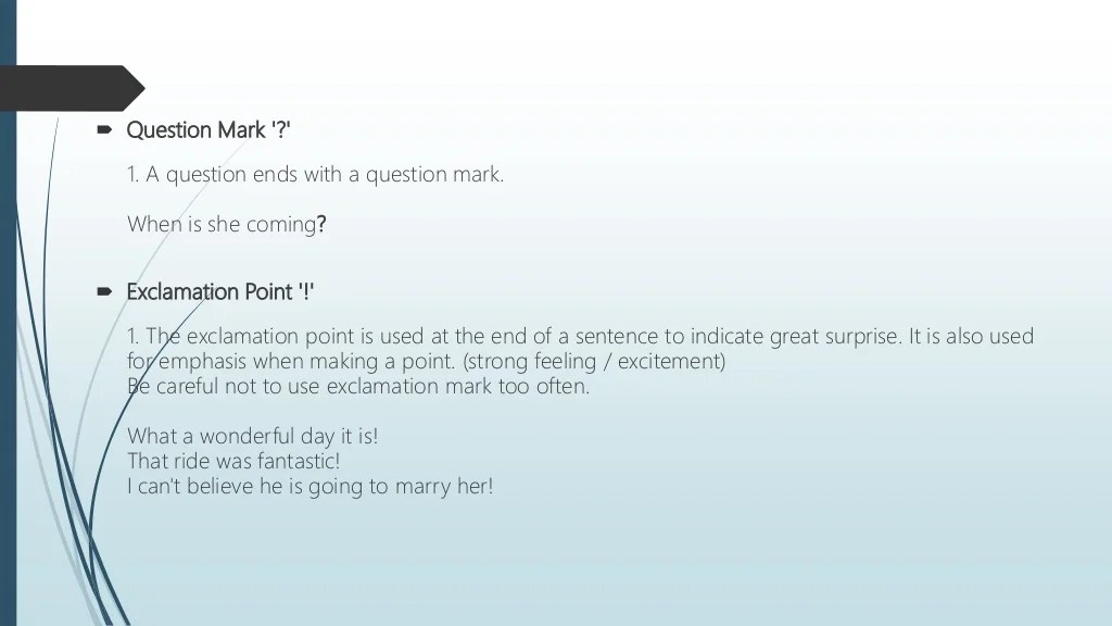 Punctuation marks englishstudypage comma sentence exclamation